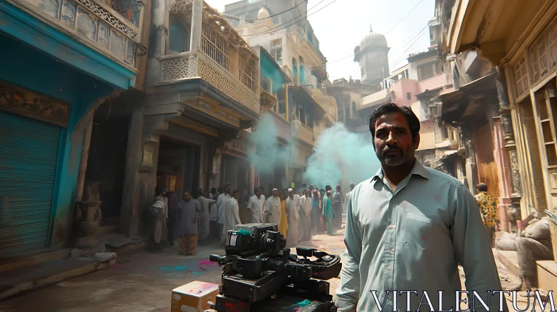 Filming in India AI Image