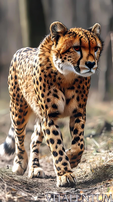 Cheetah on the Move AI Image