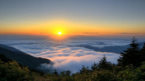 Sunrise Over Mountain Cloudscape