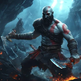 Battle-Ready Warrior with Twin Axes