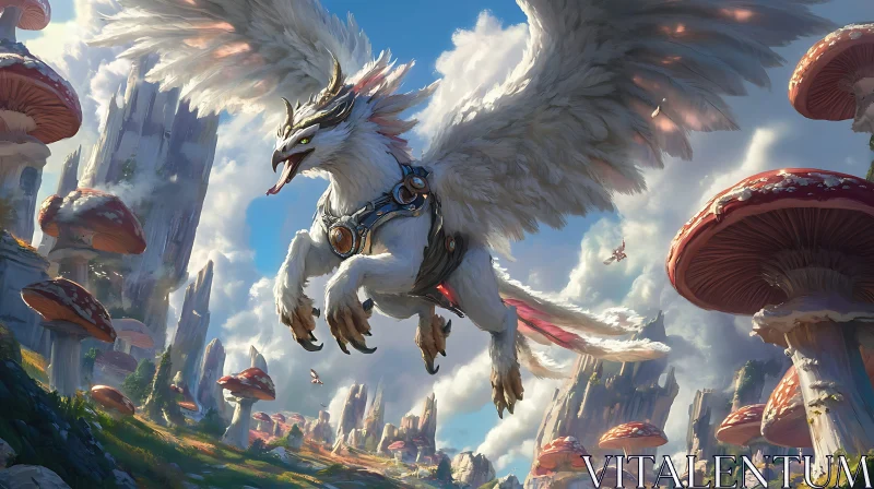 AI ART Winged Beast in Fantasy Realm