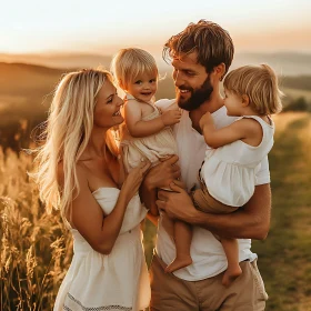 Sunset Family Bliss