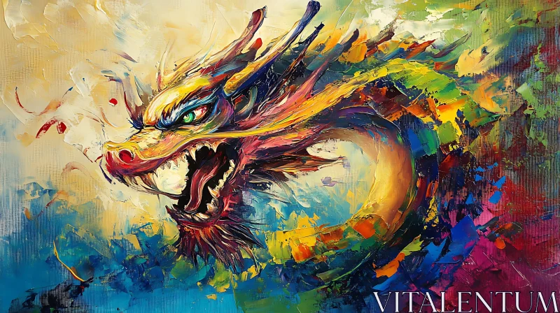 AI ART Dragon in Spectrum: A Fantasy Art Piece