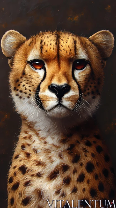 Cheetah Wildlife Art AI Image