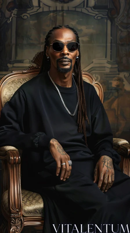 AI ART Snoop Dogg Stylish Portrait in Historic Setting