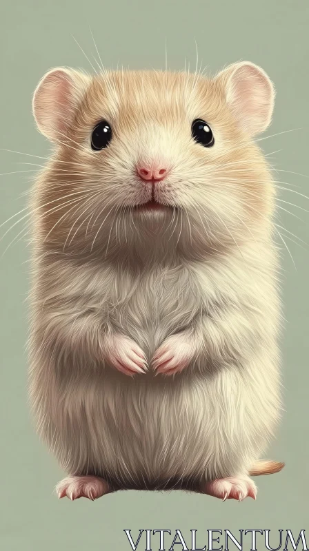 Cute Fluffy Hamster Image AI Image