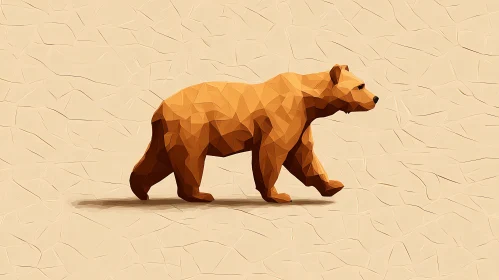 Polygonal Wildlife Art of a Bear