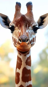 Detailed Giraffe Close-Up