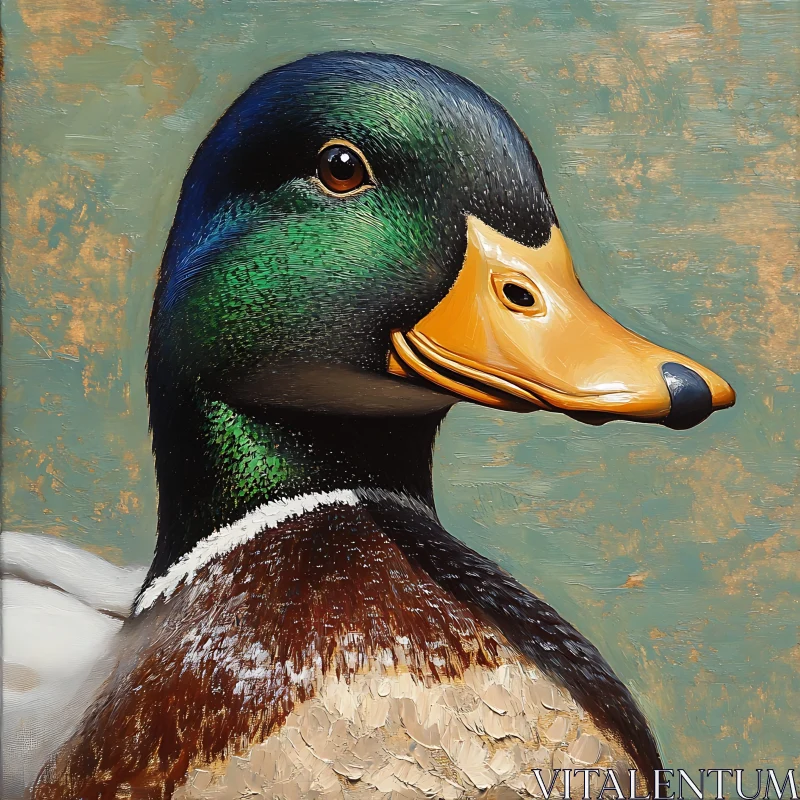 Mallard Duck Fine Art Print AI Image