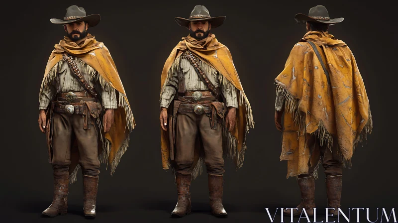 AI ART Western Cowboy Character Design