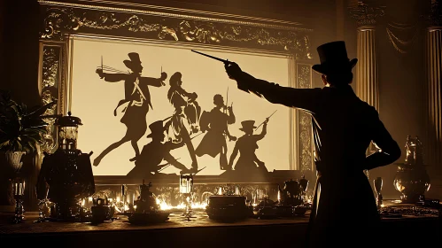 Silhouette Performance with Shadow Play Art