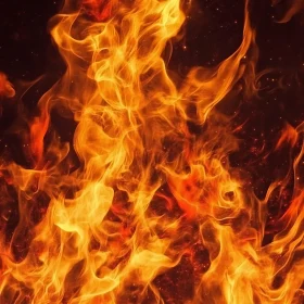 Engulfing Flames in Orange Hues