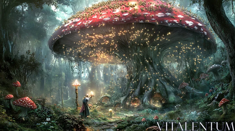 AI ART Mystical Mushroom Glade