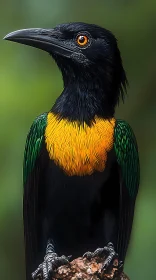 Exotic Bird in Jungle Setting