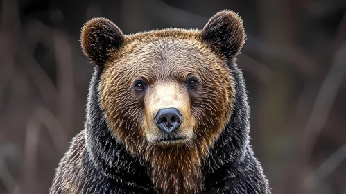 Serene Bear with Expressive Eyes