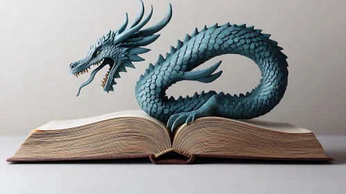 Guardian Dragon on Open Book