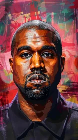 Kanye West Vibrant Pop Art