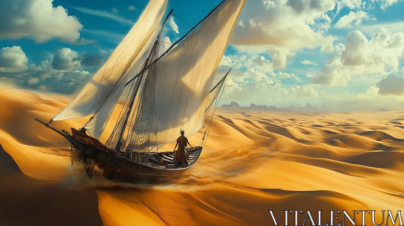 AI ART Desert Ship: A Surreal Journey