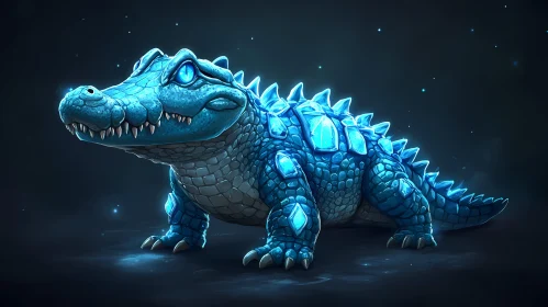 Mystical Blue Gem Crocodile