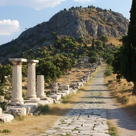 Historical Site with Stone Columns