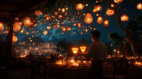 Glowing Lanterns in the Night