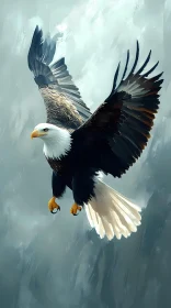 Graceful Eagle in Flight