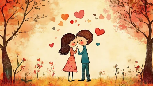 Romantic Couple Illustration