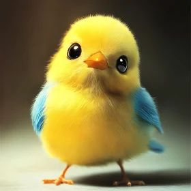 Charming Fluffy Bird Close-Up