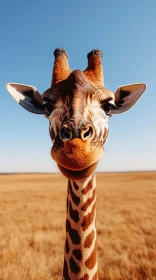 Giraffe Portrait in Natural Habitat