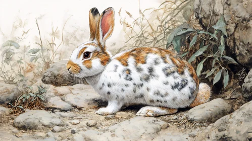 Illustration of Rabbit in the Wild