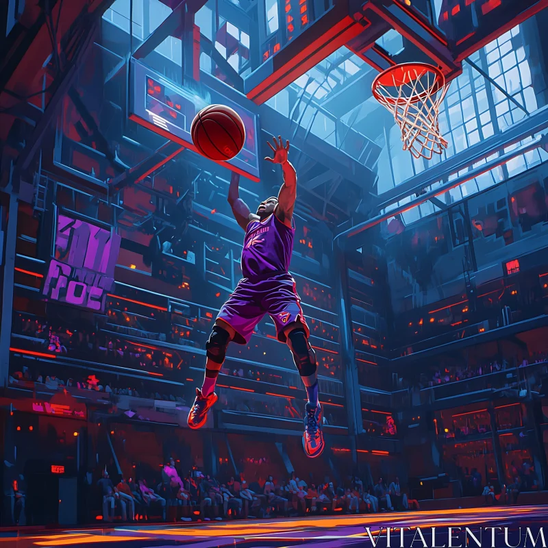 Athlete in Mid-Air AI Image