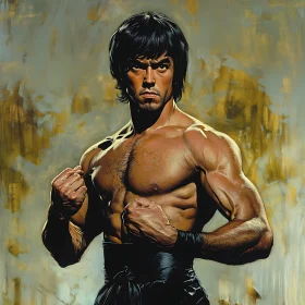 Portrait of a Focused Martial Artist