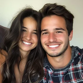 Smiling Couple Close-Up Portrait