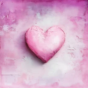 Abstract Heart in Pink Hues