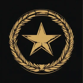 Prestigious Star and Laurel Emblem Design