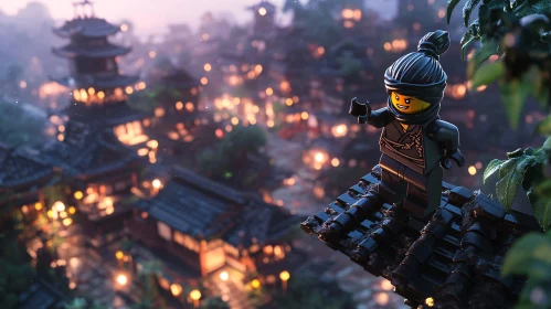 Ninja Watch Over City Lights