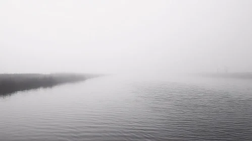 Ethereal Calm Waters in Mist