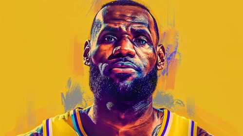 LeBron James Art Portrait