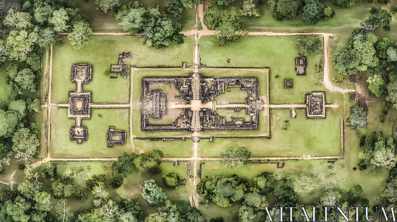 AI ART Temple Ruins From Above