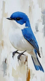 Artistic Blue Bird in Nature