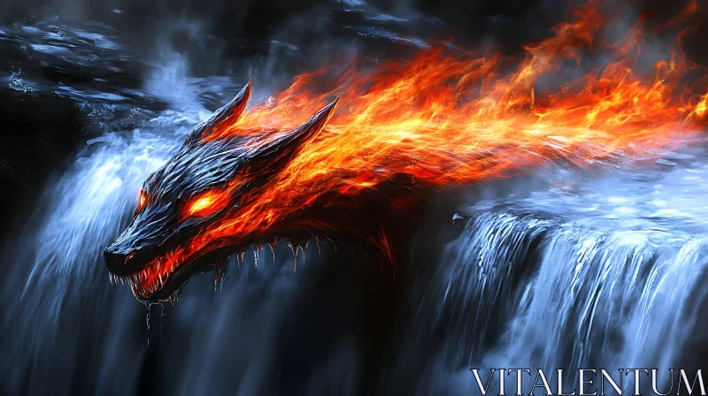 AI ART Dragon of Fire and Water