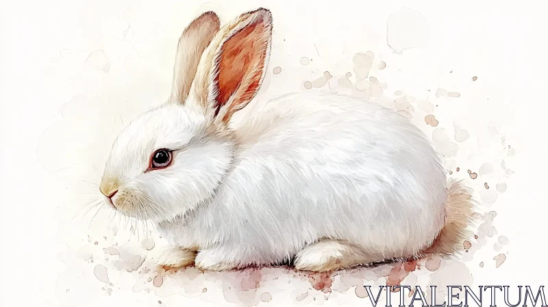 AI ART Gentle Rabbit Portrait Art