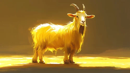 Sunlit Goat Art