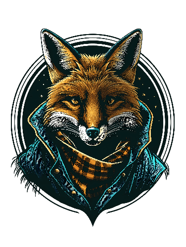 Stylish Fox Illustration for T-Shirt and Merchandise