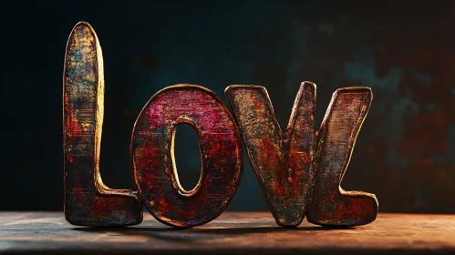 Distressed Love Typography