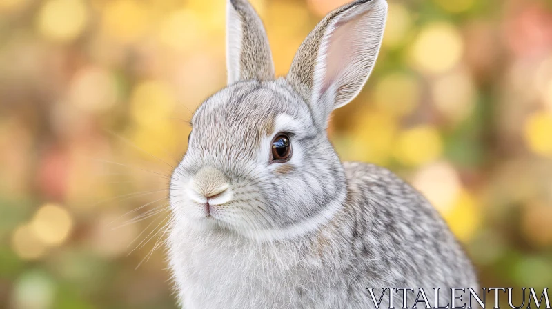 Fluffy Rabbit Portrait AI Image