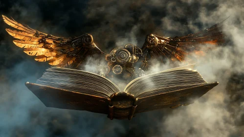 Mechanical Wings on Open Book