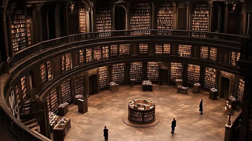 Enormous Library Interior