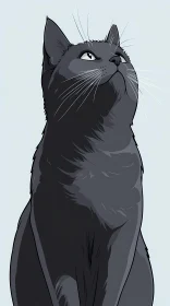 Illustration of a Black Cat