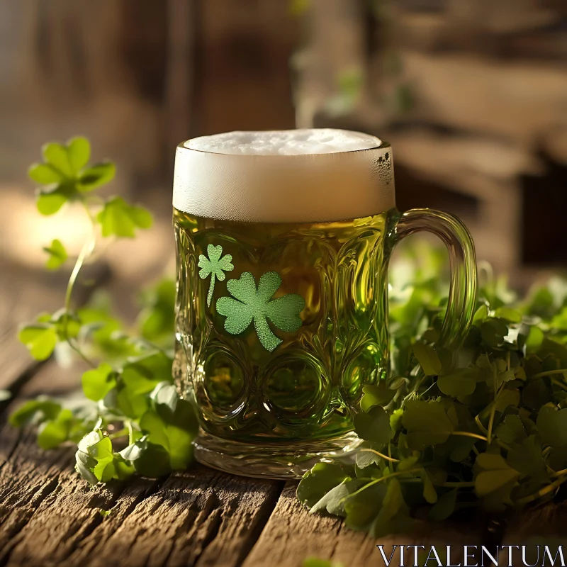 AI ART Shamrock Beer Celebration